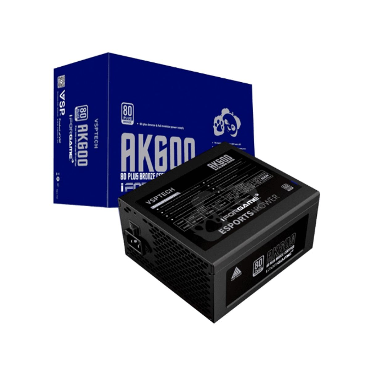 HALION - Fuente De Poder AK600 80 PLUS BRONZE APFC 12cm IFORGAME