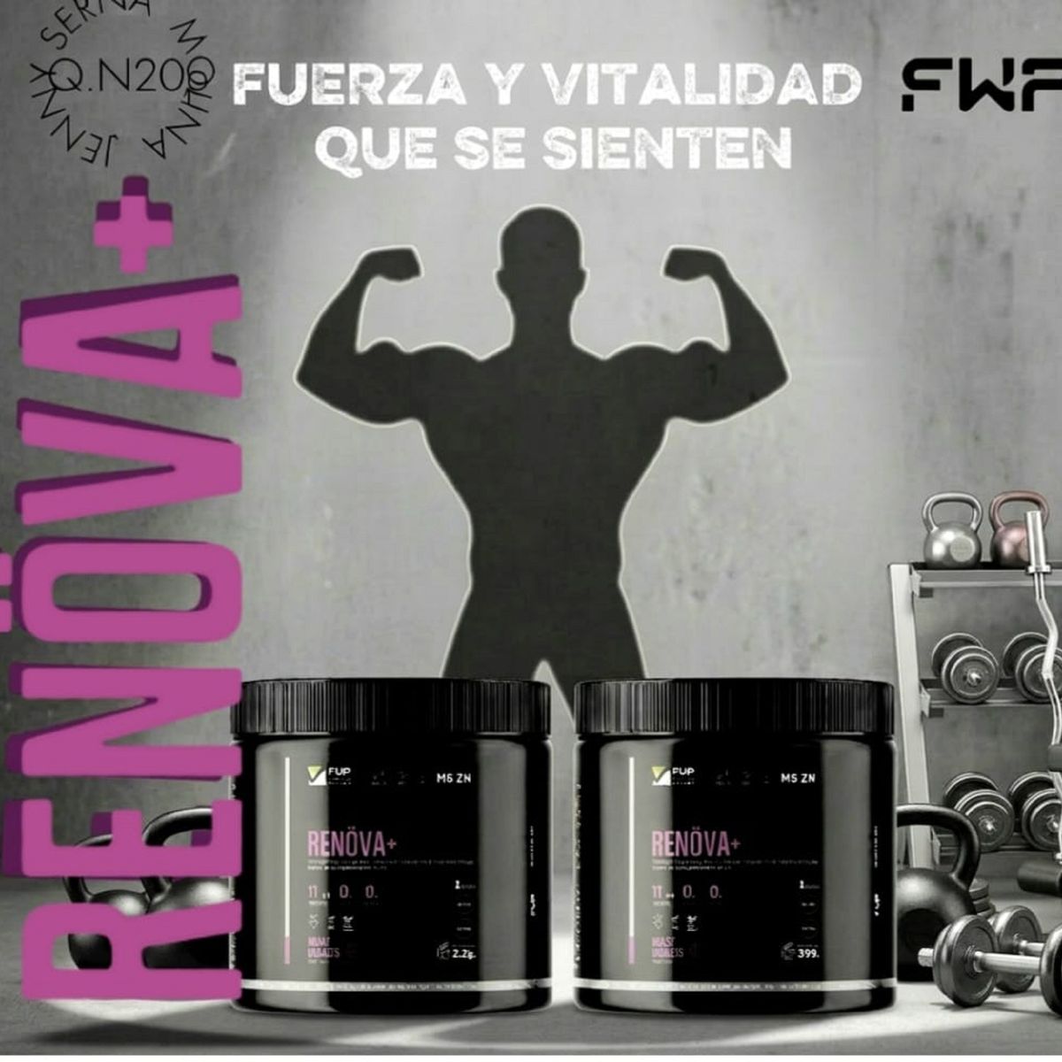 GENERICO - COLÁGENO  CON BIOPEPTIDOS ACTIVOS  RENOVA+ PACK X 2 POTES