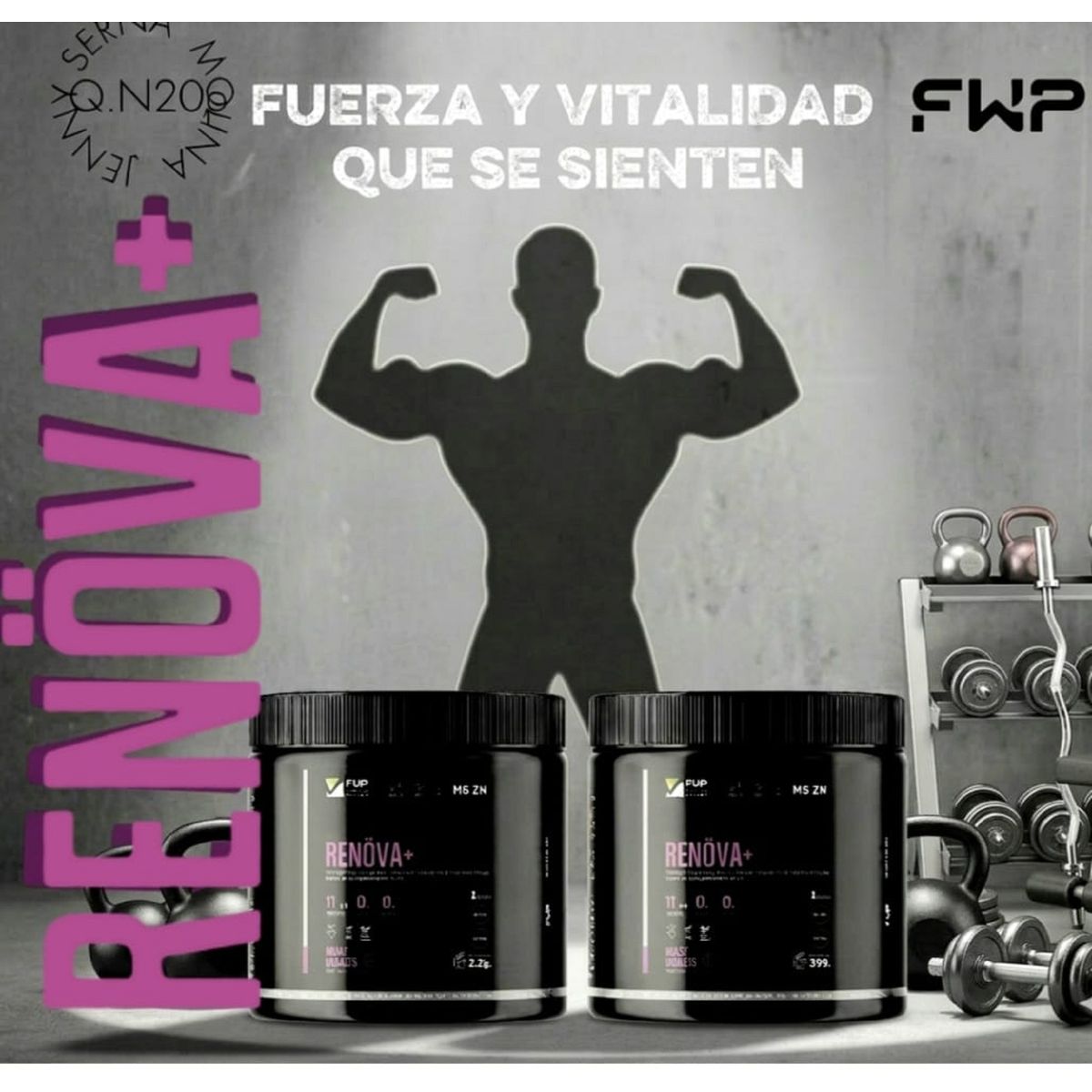 GENERICO - COLÁGENO  CON BIOPEPTIDOS ACTIVOS  RENOVA+ PACK X 2 POTES