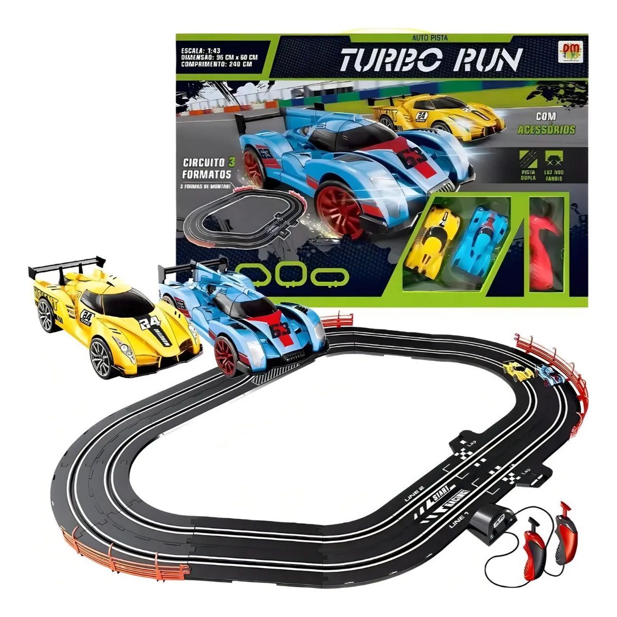 BABY - Pista De Autos Doble De Carrera Eléctrica Top Turbo