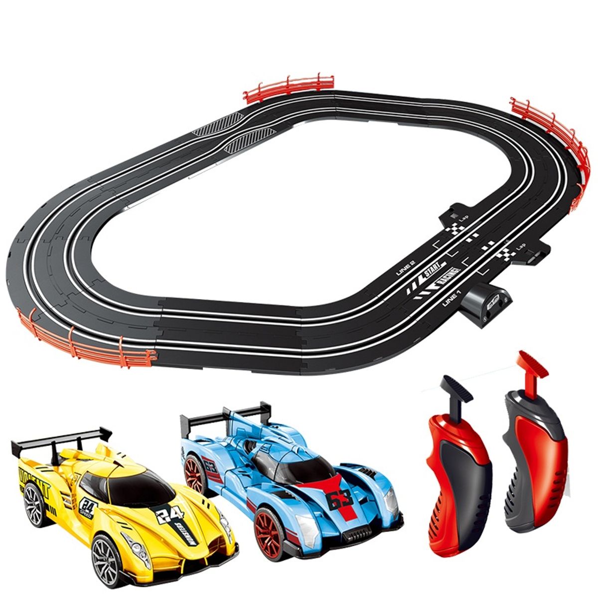 BABY - Pista De Autos Doble De Carrera Eléctrica Top Turbo