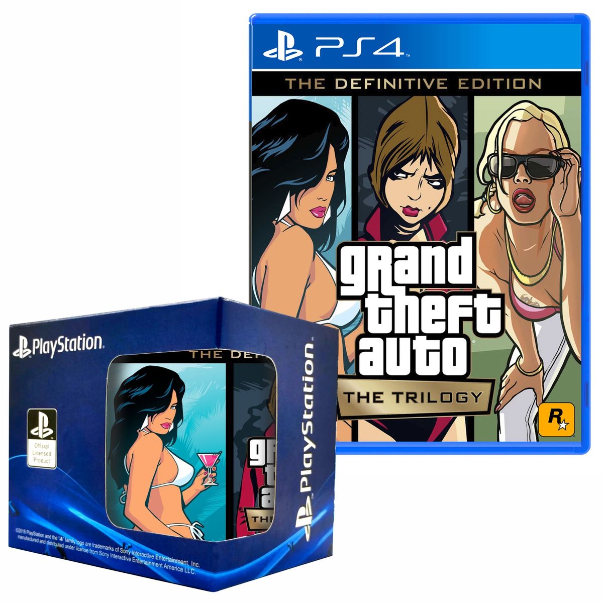 SONY - Grand Theft Auto Trilogy Definitive Edition Playstation 4 y Taza