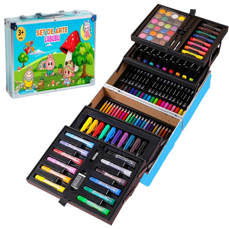 GENERICO - Set de Arte Maleta de Aluminio  6 niveles