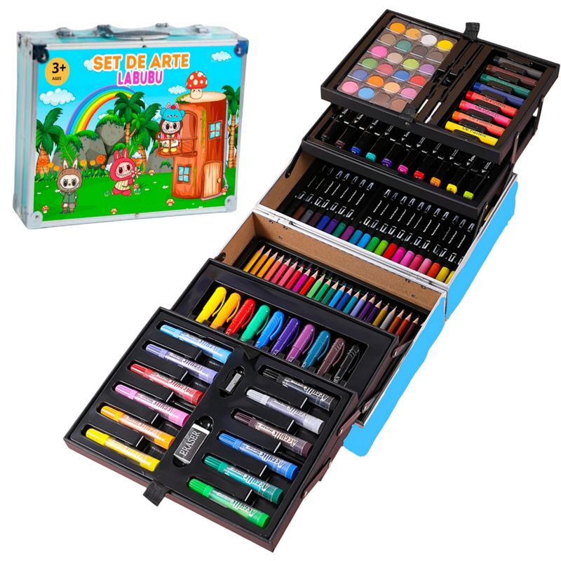 GENERICO - Set de Arte Maleta de Aluminio 6 niveles