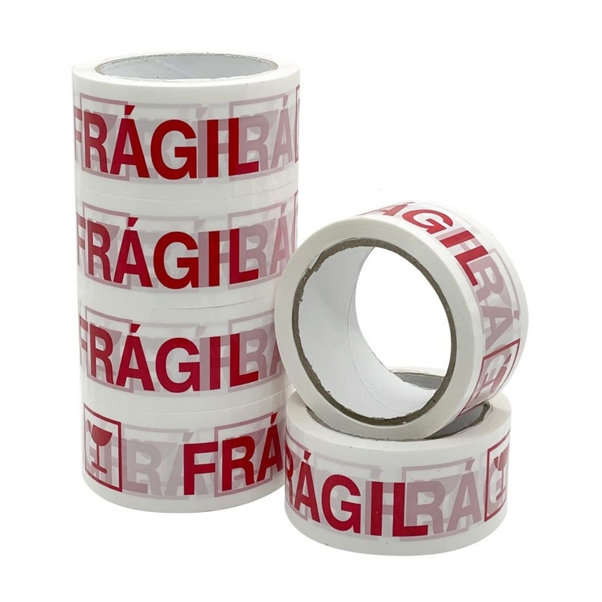 GENERICO - Cinta de embalaje impresas Frágil 200 Yardas - Pack 3
