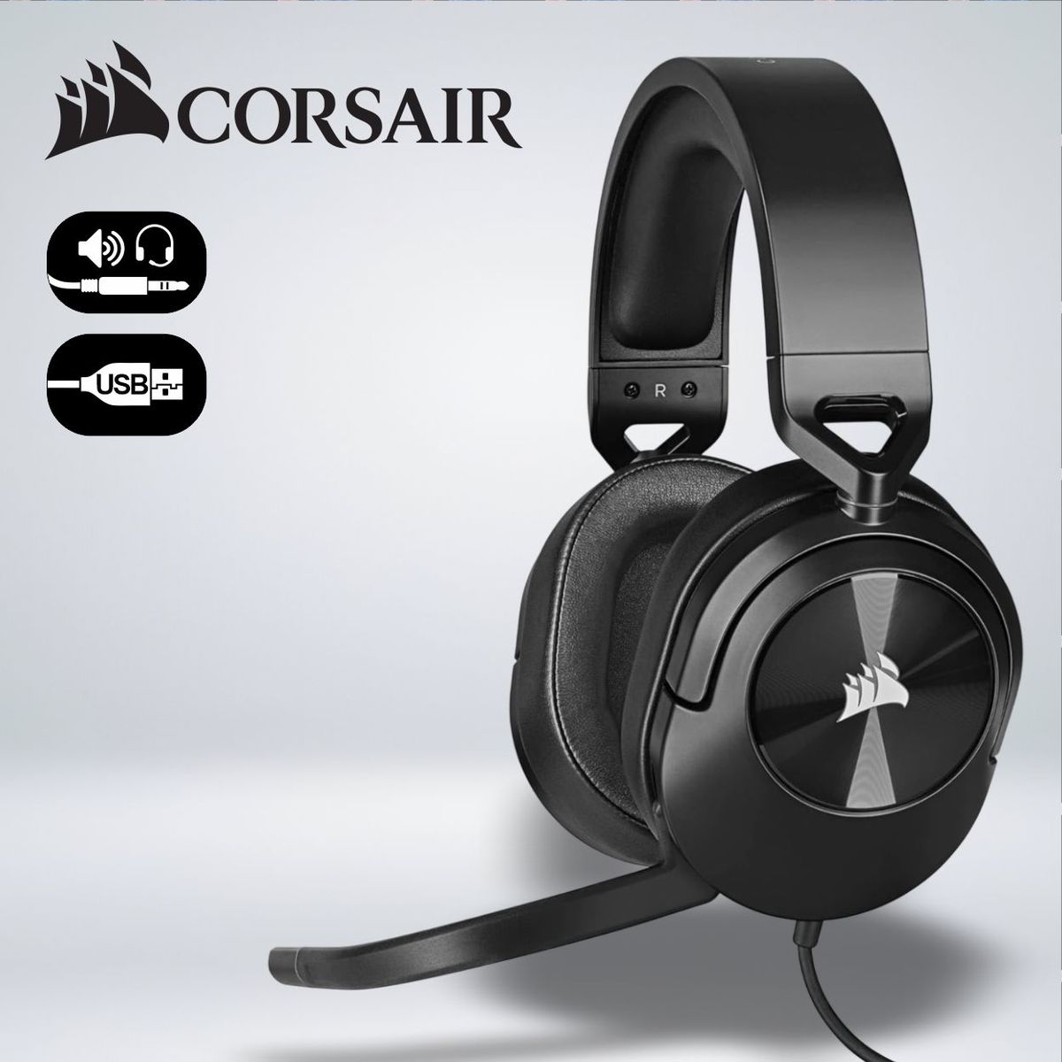 CORSAIR - AUDIFONO GAMER CORSAIR HS55 SURROUND SONIDO DOLBY 7.1 MULTIPLATAFORMA