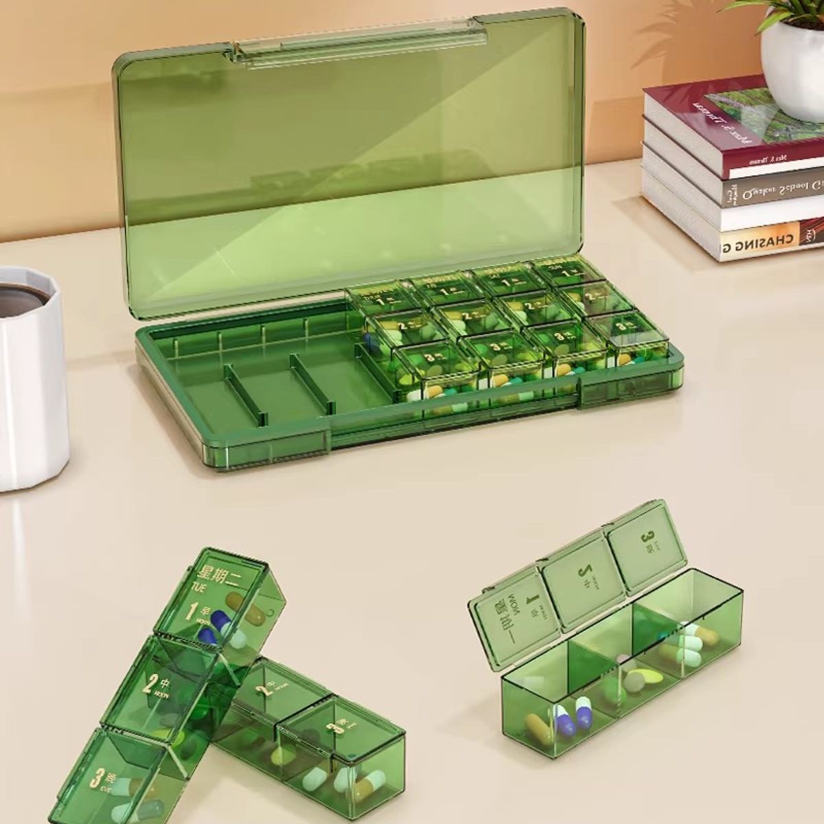 GENERICO - Pastillero Semanal Portatil Removible 21 compartimientos