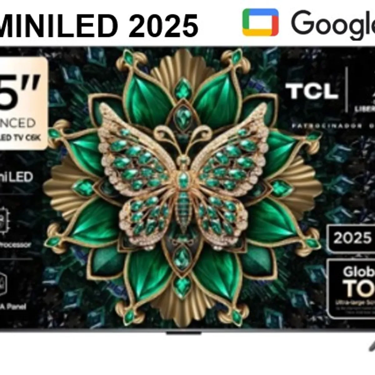 TCL - Televisor TCL 65 QD MINI LED 4K UHD Año 2025 Google TV 65C6K