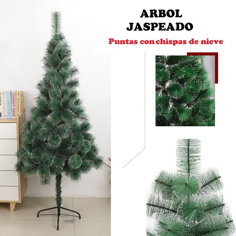 GENERICO - Arbol navideño nevado 150 cm pino de navidad jaspeado