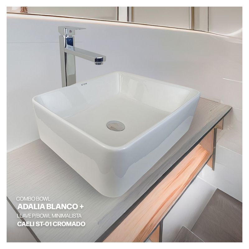 STONE - COMBO BOWL ADALIA BLANCO STONE + LLAVE PBOWL CAELI ST-01 STONE