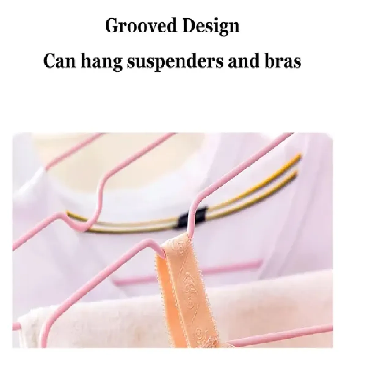 GENERICO - Oferta De 50 Colgadores De Ropa Metalico con Cubierta de plastico