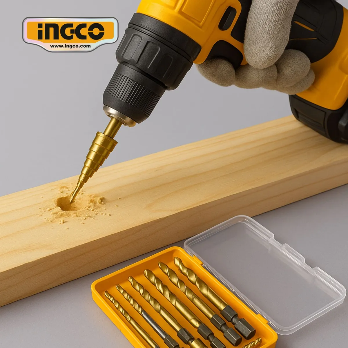 INGCO TOOLS - AKDL61401 SET DE 14 BROCAS HSS Y BROCAS ESCALONADAS