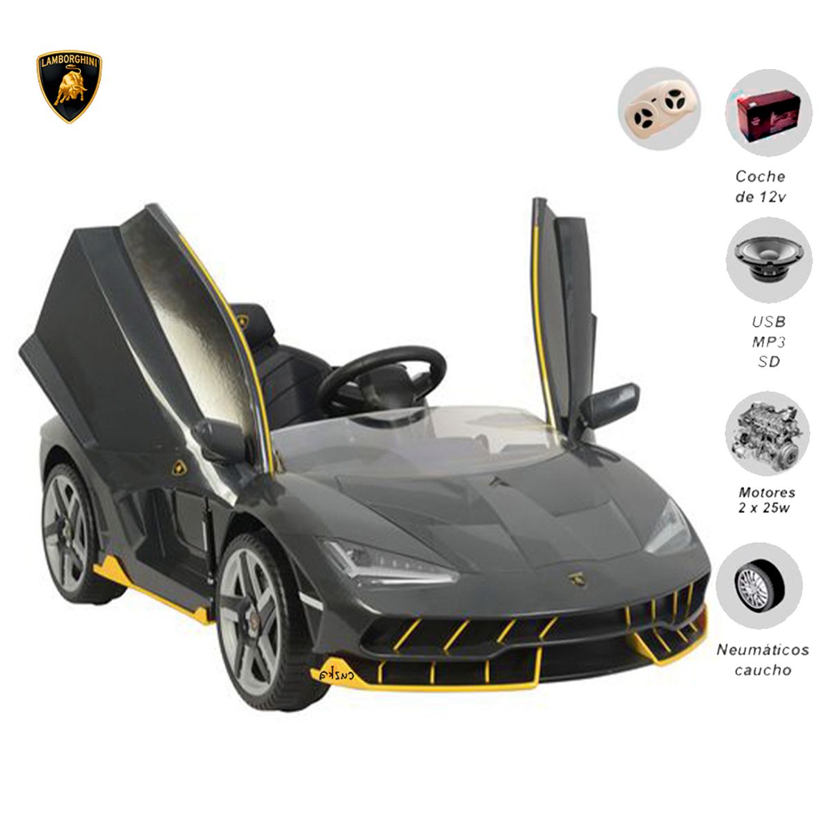 LAMBORGHINI - Carro a Batería LAMBORGHINI «CENTENARIO» BLACK