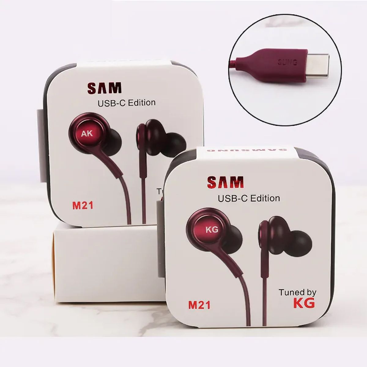 GENERICO - Audifonos Akg Para Samsung Tipo c Rojo