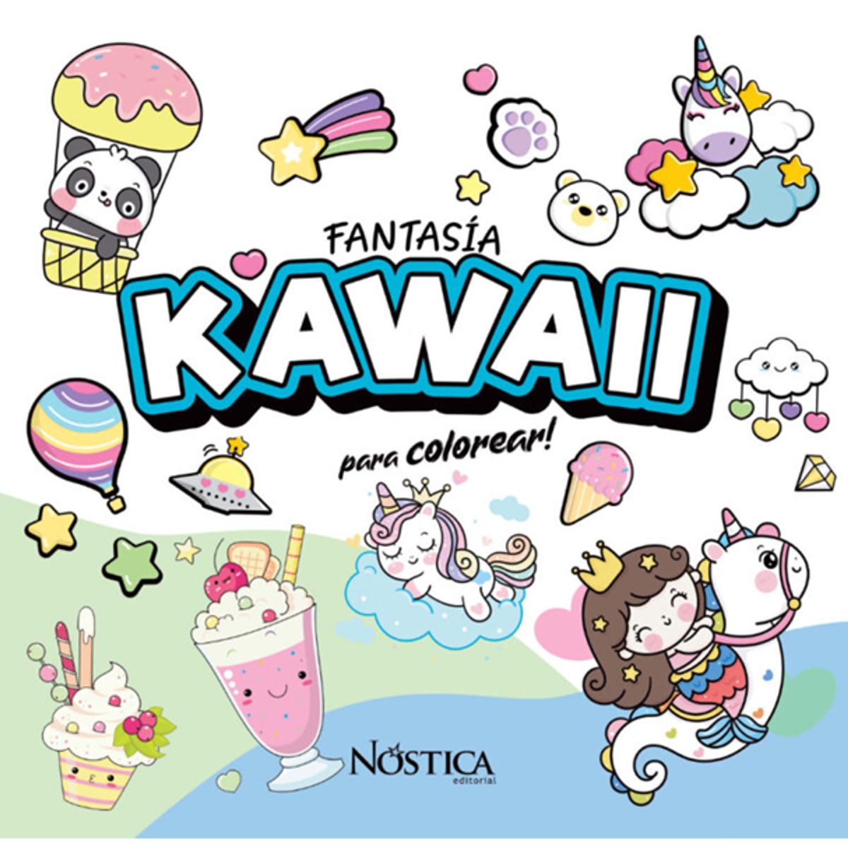 GENERICO - Pack x 2 libros para colorear Kawaii