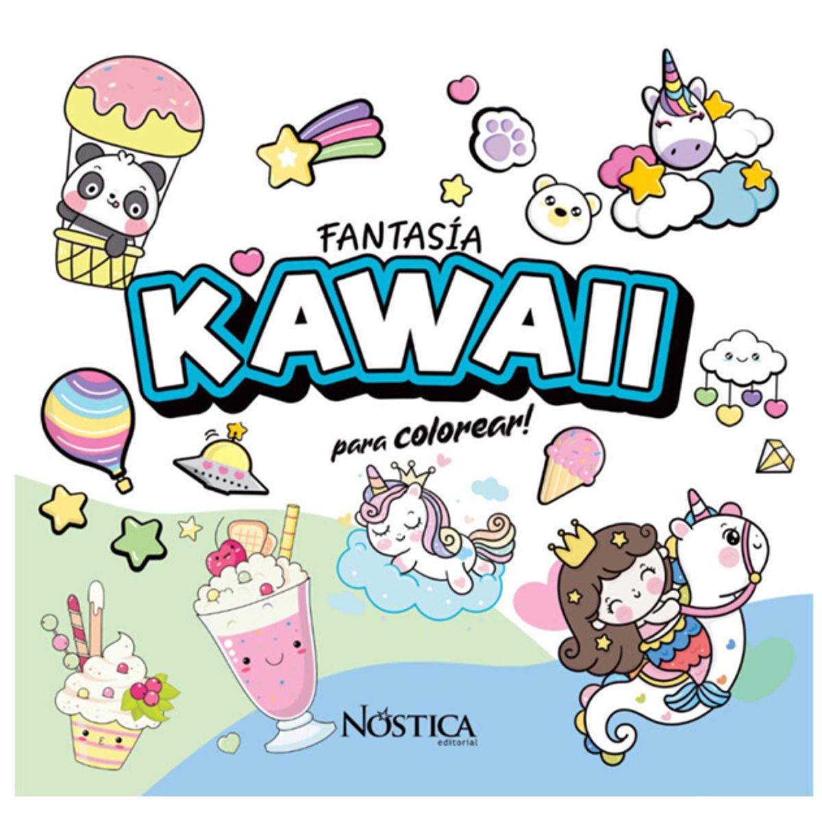 GENERICO - Pack x 2 libros para colorear Kawaii