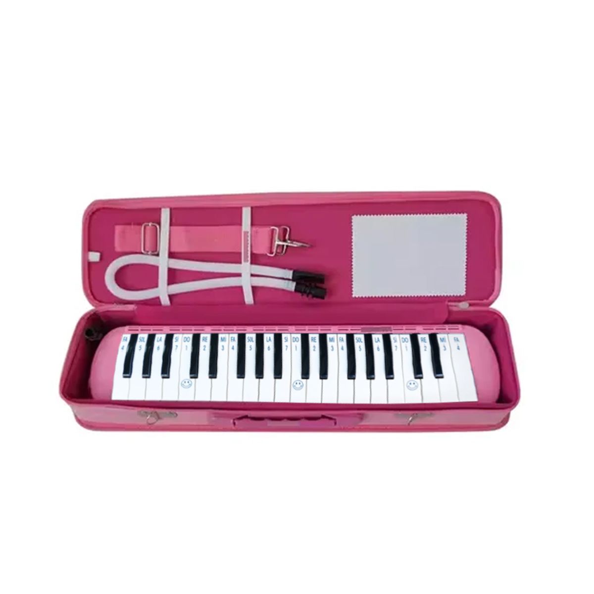 GENERICO - MELODICA DE 37 TECLAS ROSADO - ESTUCHE RIGIDO Y NOTAS IMPRESAS