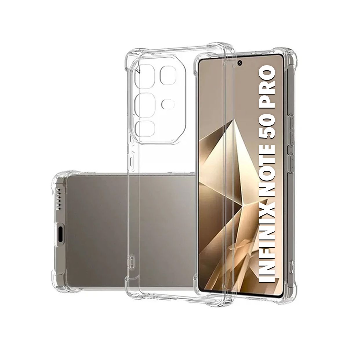 GENERICO - Case Funda Protector INFINIX NOTE 50 PRO - TRANSPARENTE ANTI IMPACTO