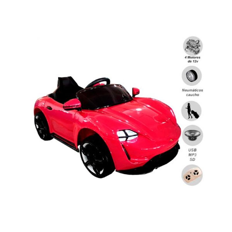 PORSCHE - CARRO A BATERIA 5 MOTORES «PORSCHE NEW» Pink