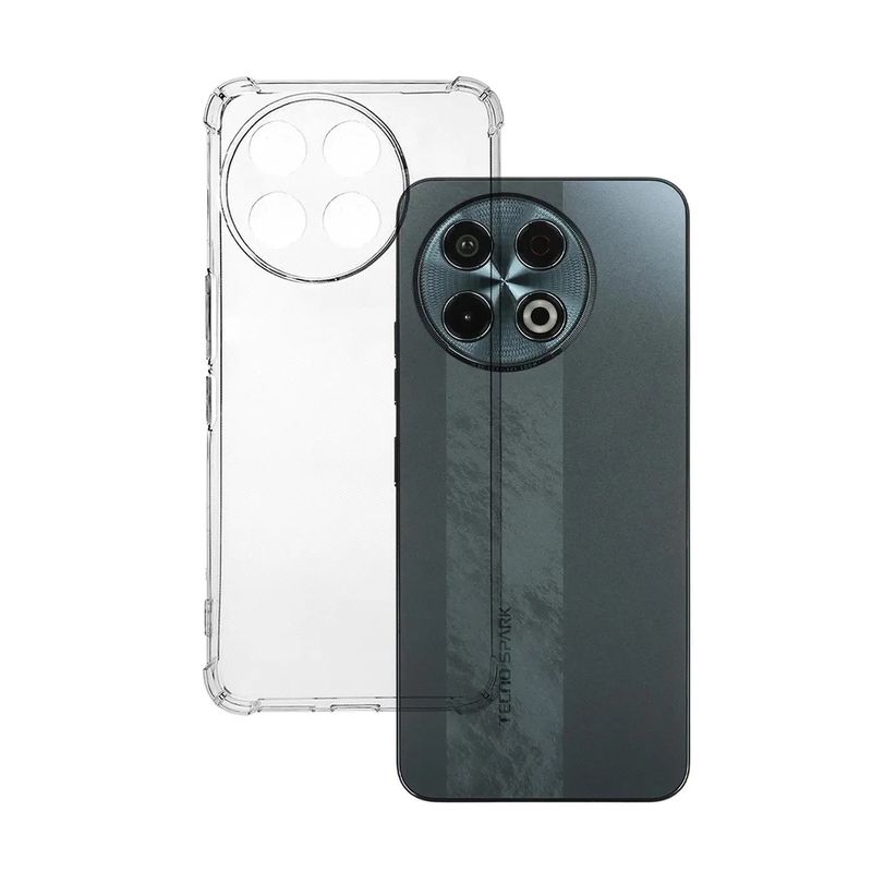 GENERICO - Case Funda Protector TECNO SPARK 30 PRO - TRANSPARENTE ANTI IMPACTO