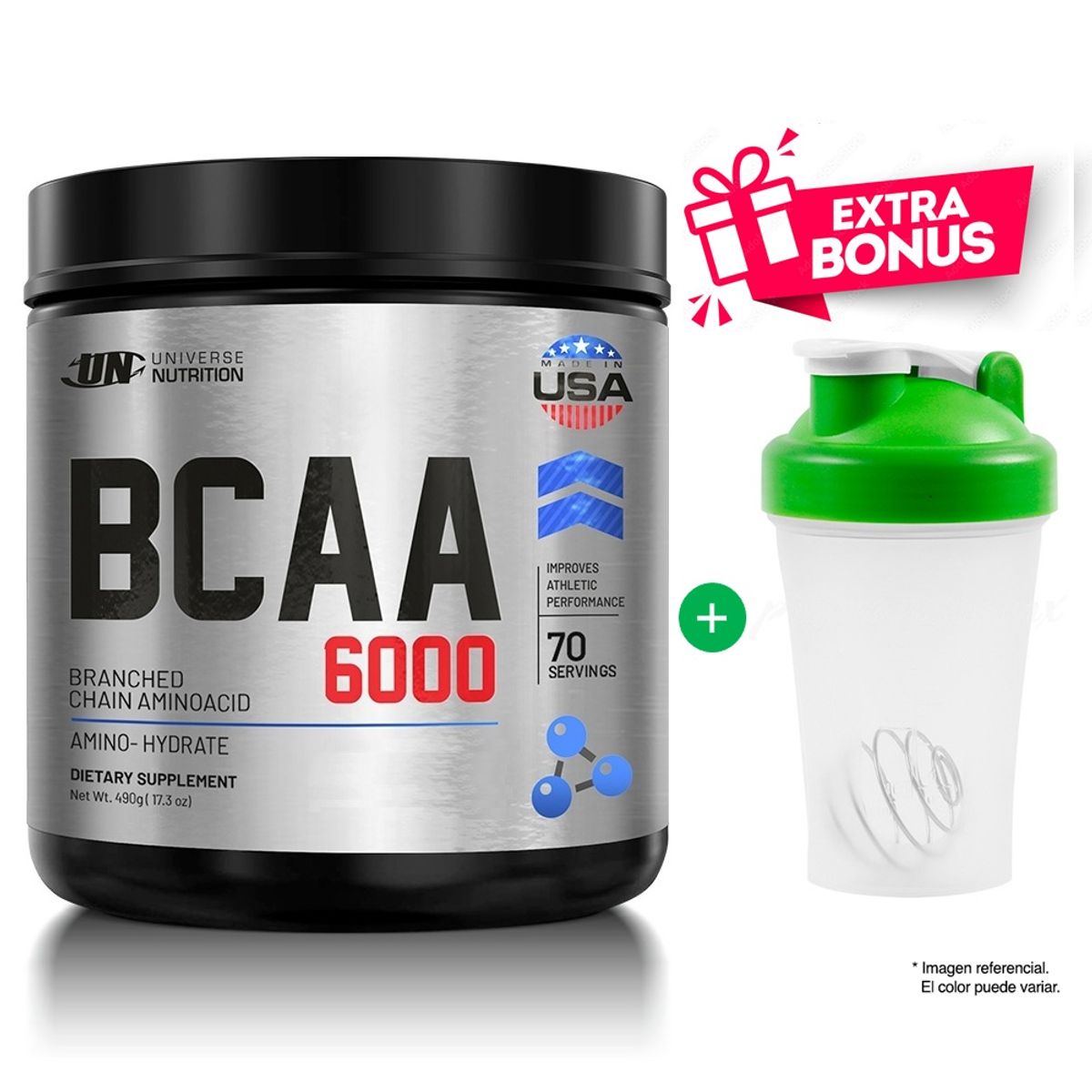 Universe Nutrition - AMINOÁCIDO UNIVERSE NUTRITION BCAA 6000 480G CITRUS PUNCH SHAKER