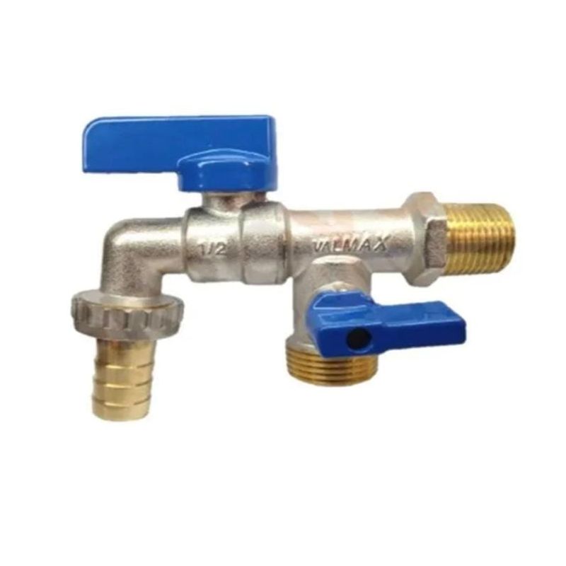 VALMAX - CAÑO PARA LAVANDERIA DOBLE SALIDA PESADO EN BRONCE VALMAX