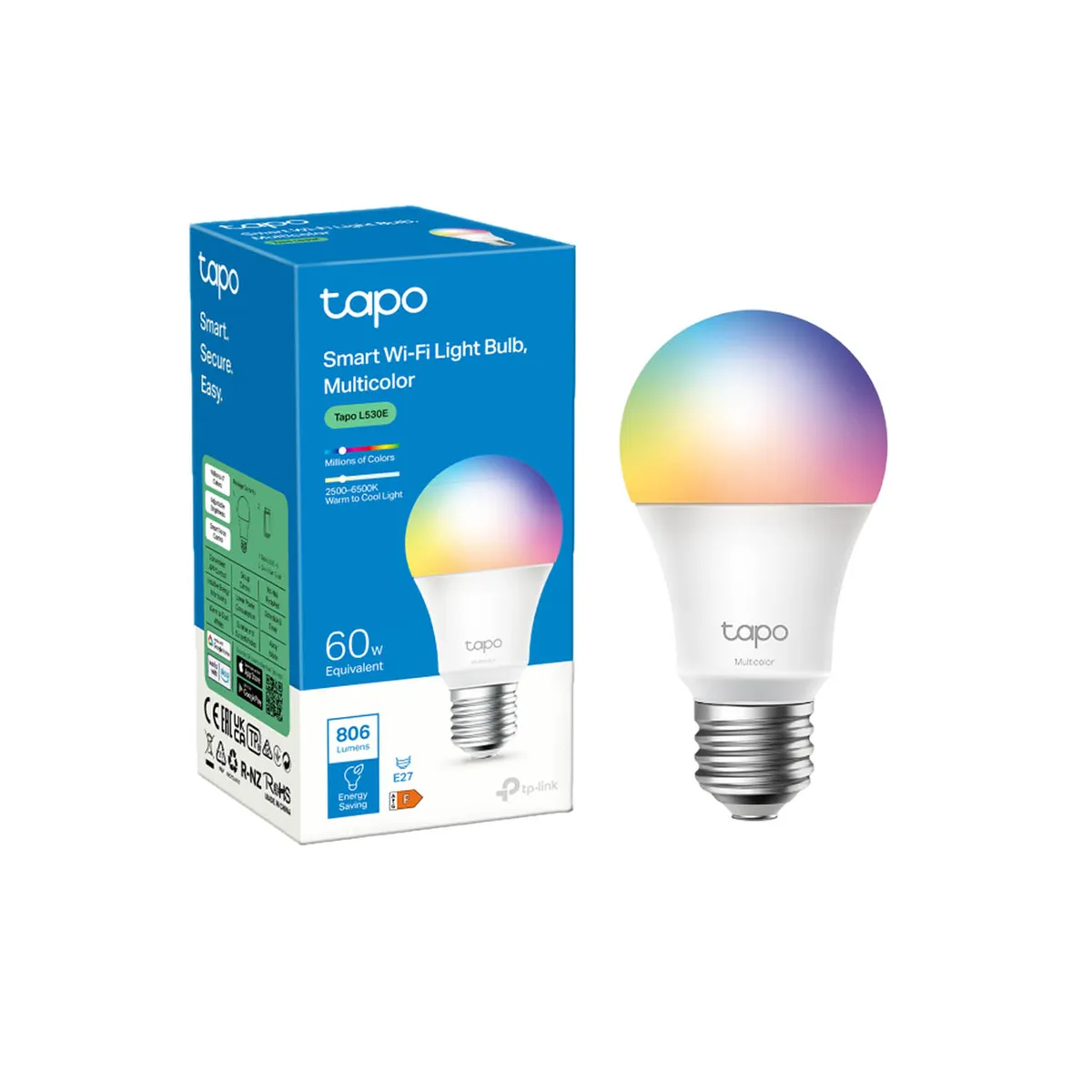 TP LINK - Tapo L530E Foco Inteligente Multicolor Regulable Control por Voz