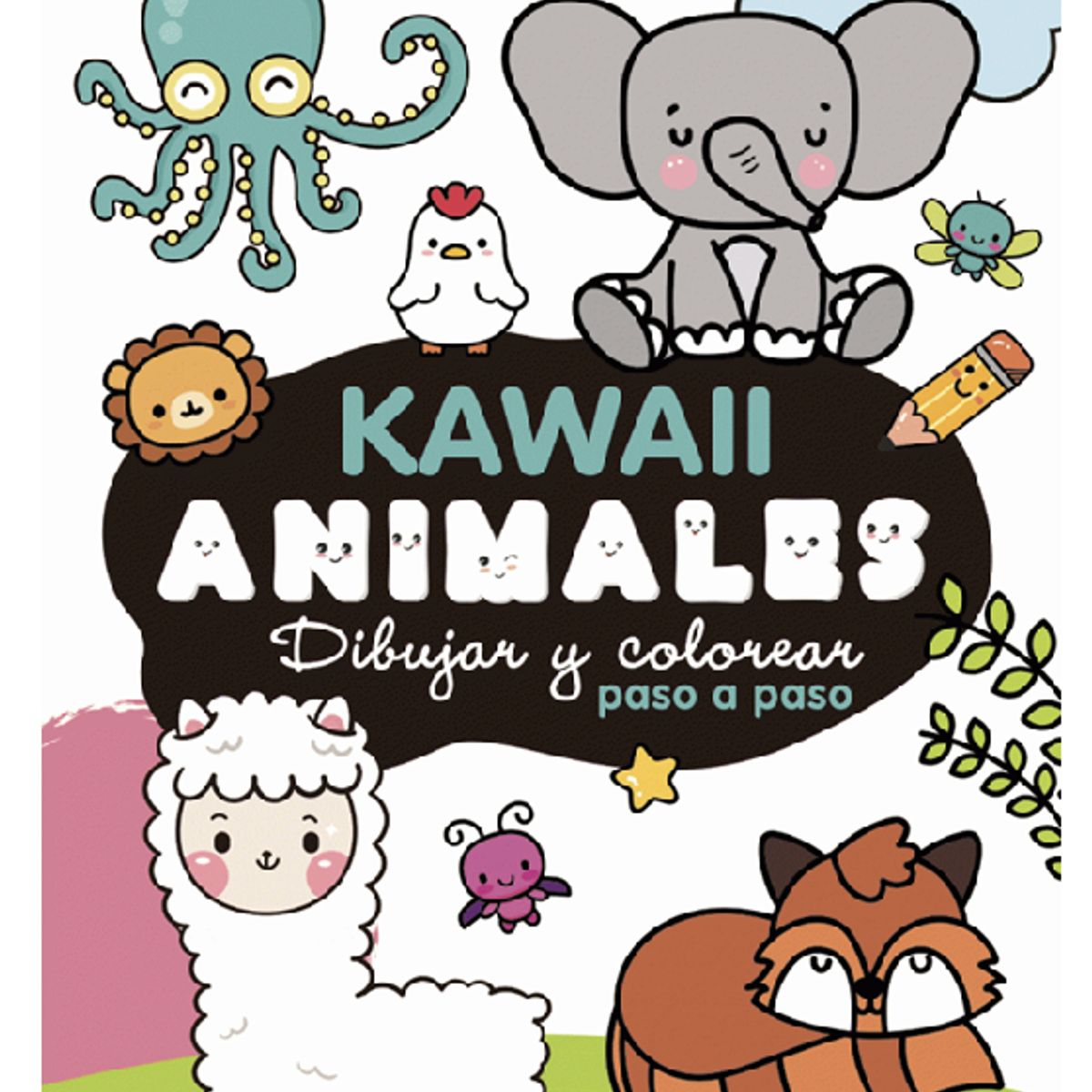 GENERICO - -Kawaii Animales  DIBUJAR y COLOREAR PASO a PASO