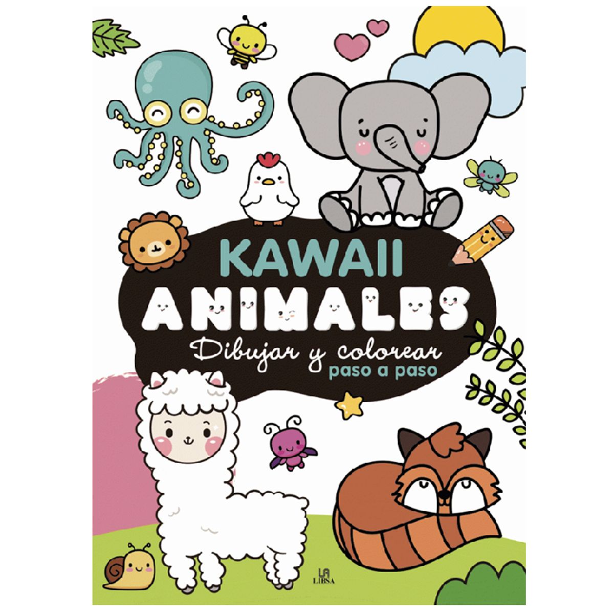 GENERICO - -Kawaii Animales  DIBUJAR y COLOREAR PASO a PASO