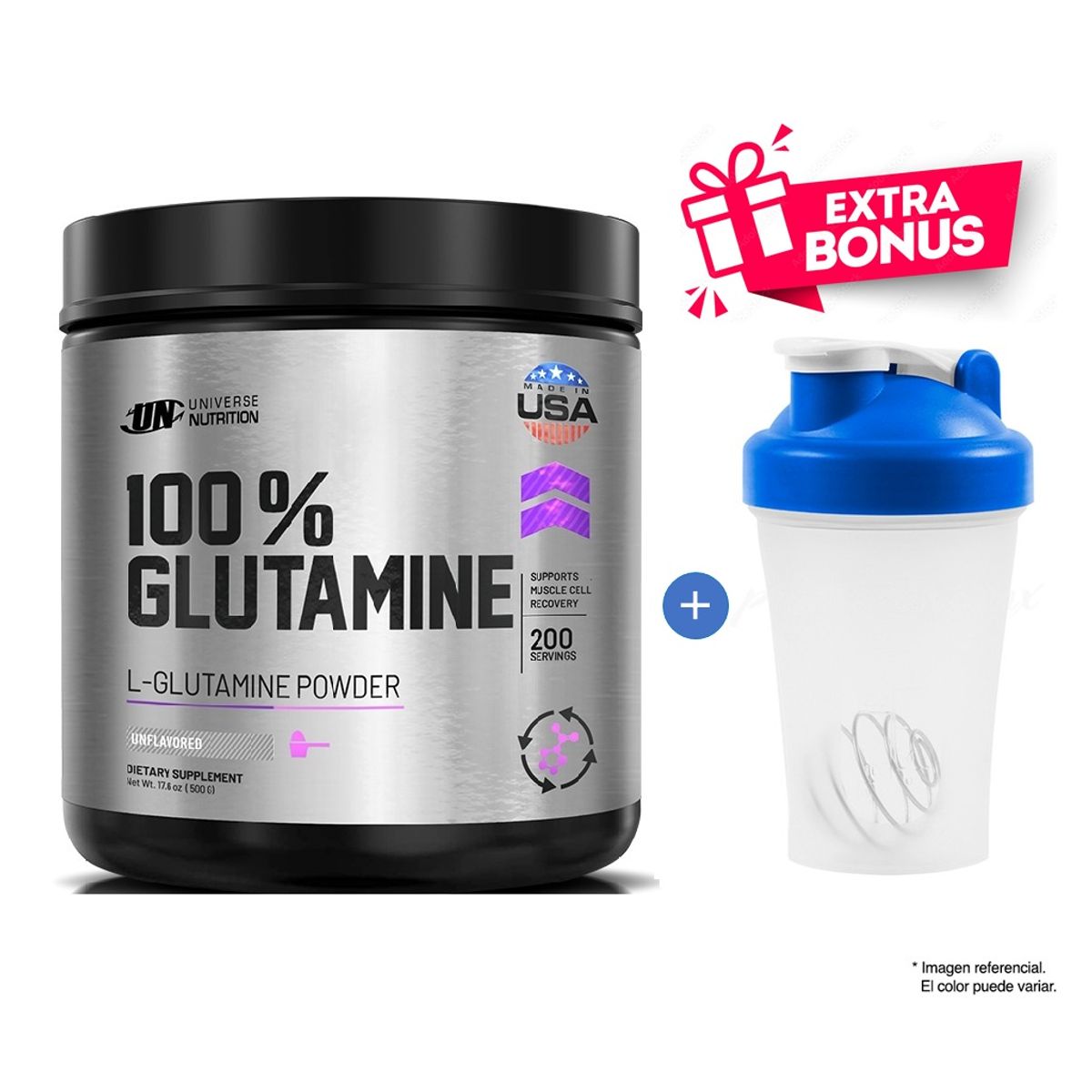 UNIVERSE NUTRITION - 100% Glutamine glutamina Universe Nutrition 500 gramos