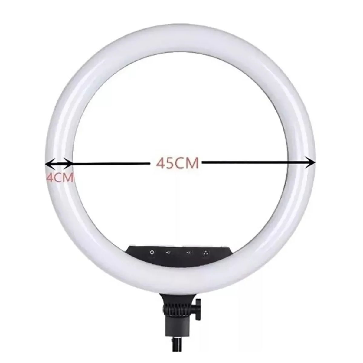 GENERICO - Aro De Luz Led 45 Cm Con Tripode Y Adaptador De Celular