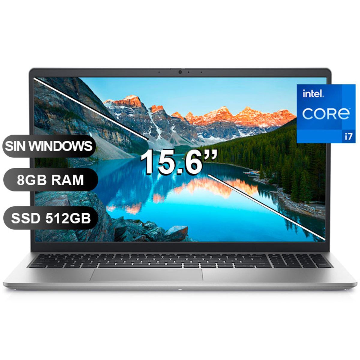 DELL - Laptop DELL INSPIRON 3520, I7-1255U, 8GB RAM, 512GB SSD, 15.6 SIN WINDOWS (C3P56)