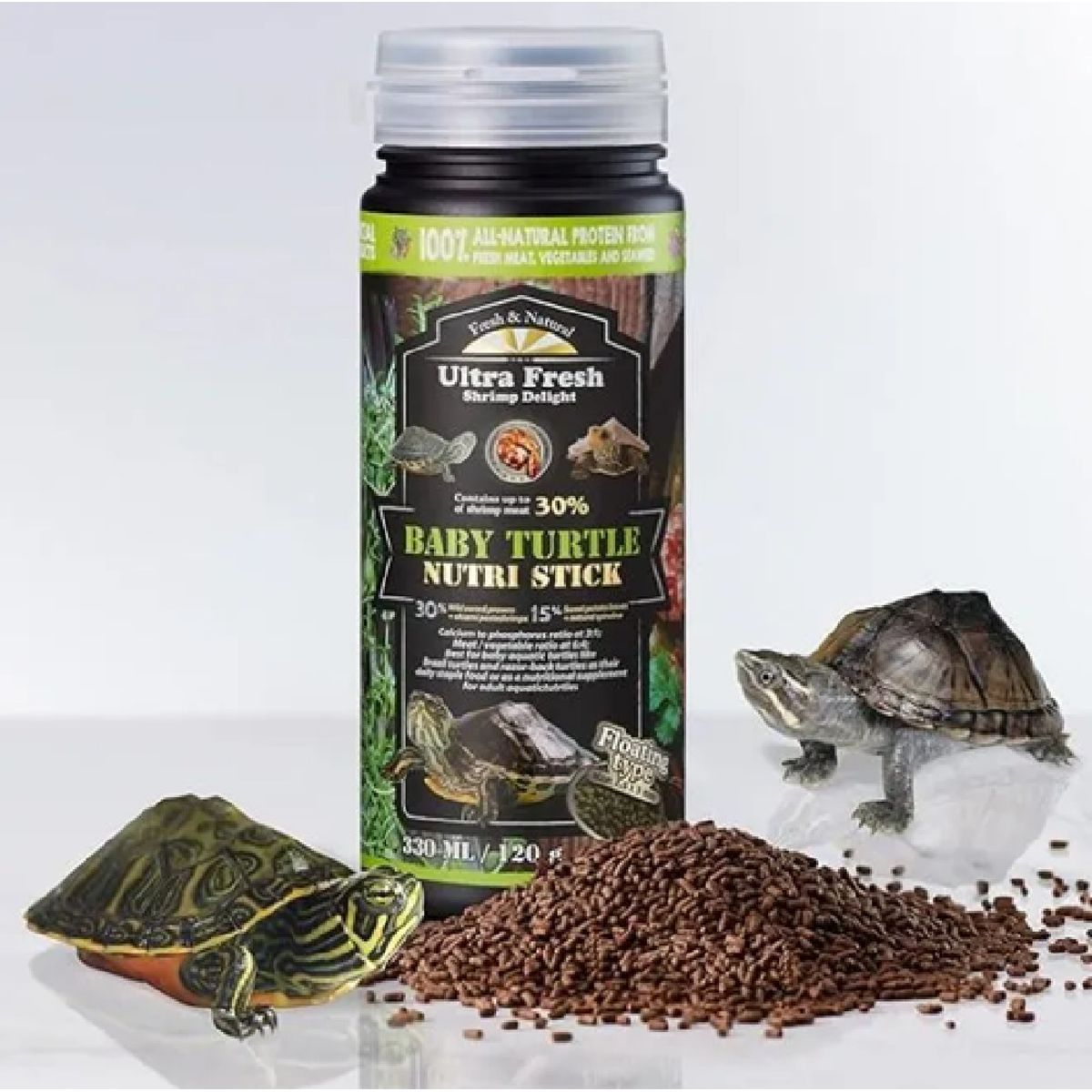 GENERICO - Alimento para tortugas acuáticas bebé x 120grs Ultra Fresh