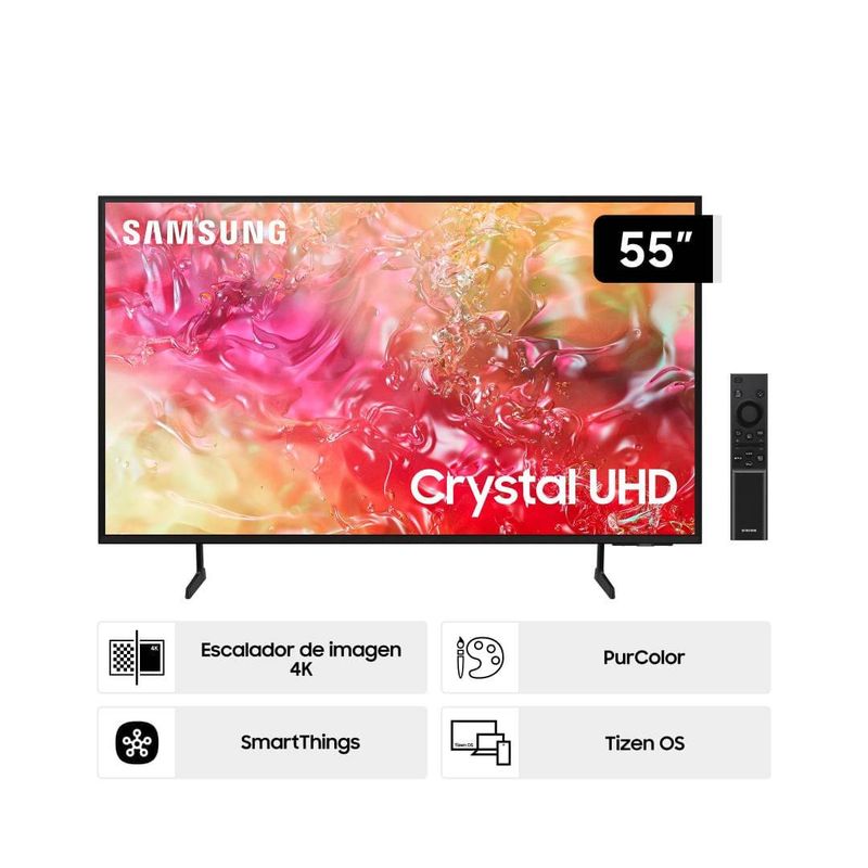 SAMSUNG - Televisor Samsung 55'' UHD 4K Tizen OS Smart TV  UN55DU7000GXPE