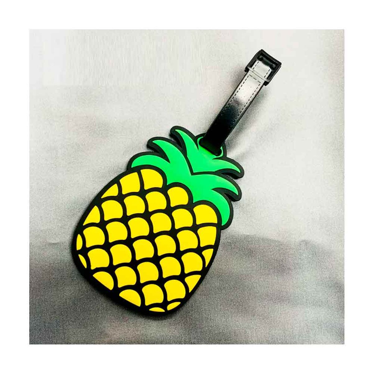 VARIOS - Etiqueta de Maleta Distintivo Datos Silicon 11cm Piña
