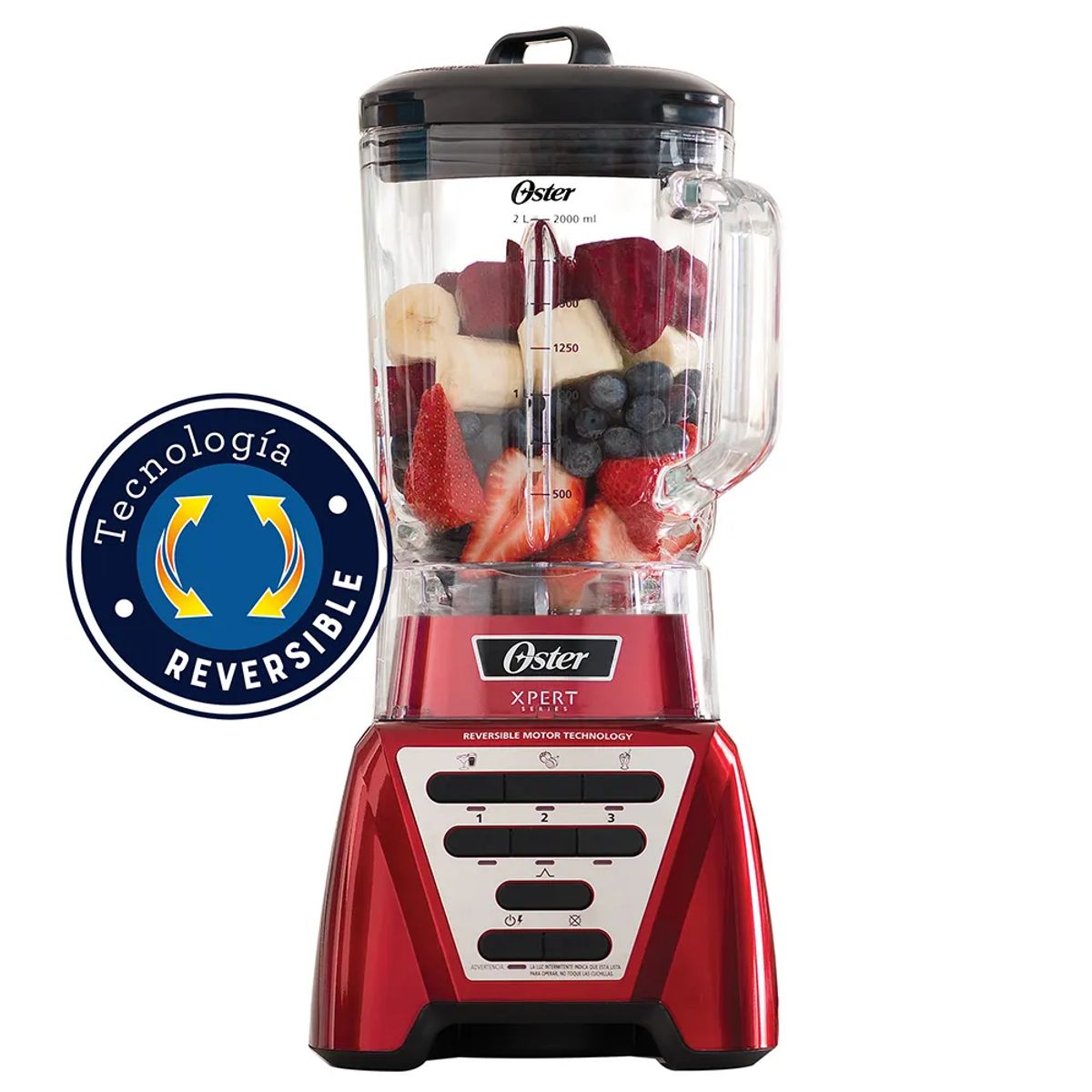 OSTER - Licuadora Oster XPERT 1500 Watts 2 Litros Rojo Reversible BLST3A-R2G (Nuevo)
