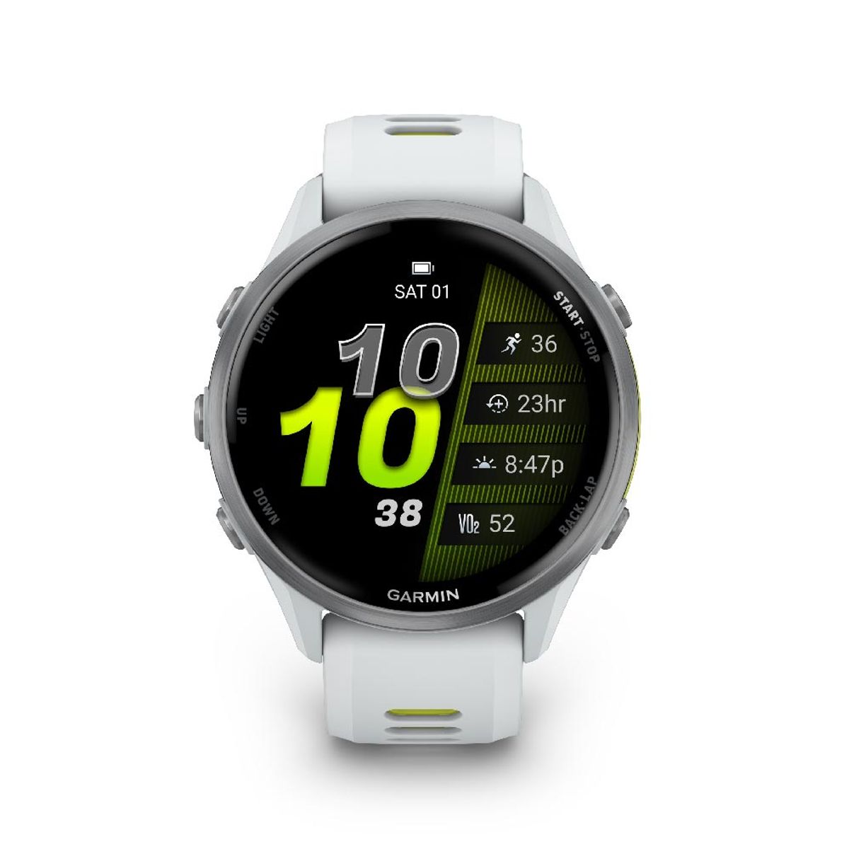 GARMIN - Smartwatch Garmin Forerunner 970 Blanco Amarillo Running Deporte GPS Fitness