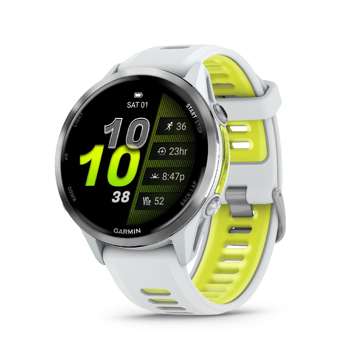 GARMIN - Smartwatch Garmin Forerunner 970 Blanco Amarillo Running Deporte GPS Fitness