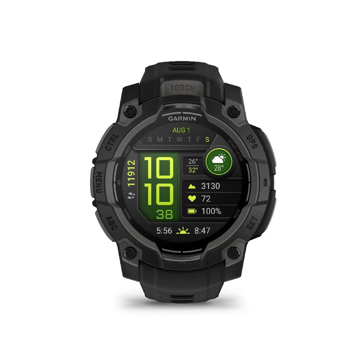 GARMIN - Smartwatch Garmin Instinct 3 Amoled 45Mm Negro Running Deporte GPS Fitness