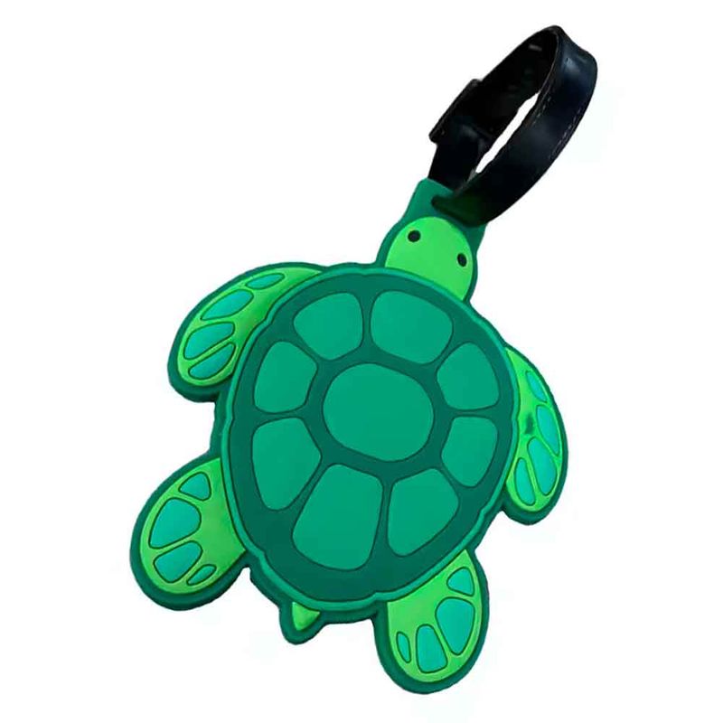 VARIOS - Etiqueta de Maleta Distintivo Datos Silicon 11cm Tortuga