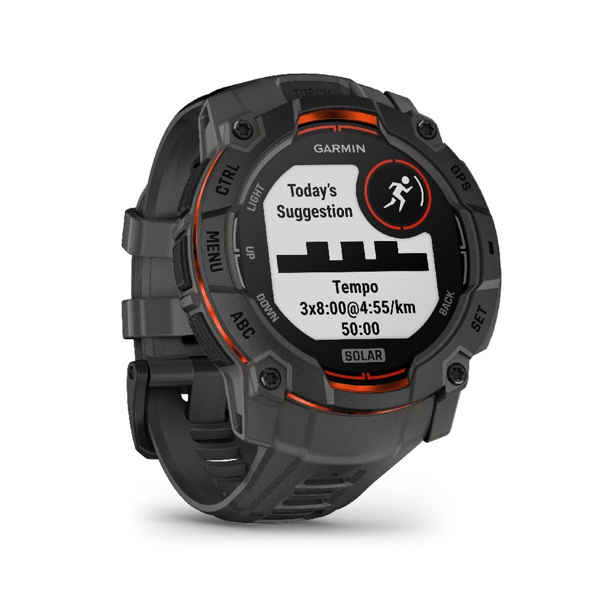 GARMIN - Smartwatch Garmin Instinct 3 Solar 50Mm Negro Carbon Running Deporte GPS Fitness