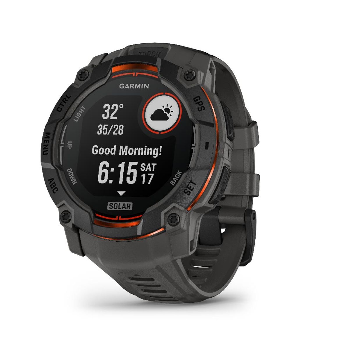 GARMIN - Smartwatch Garmin Instinct 3 Solar 50Mm Negro Carbon Running Deporte GPS Fitness