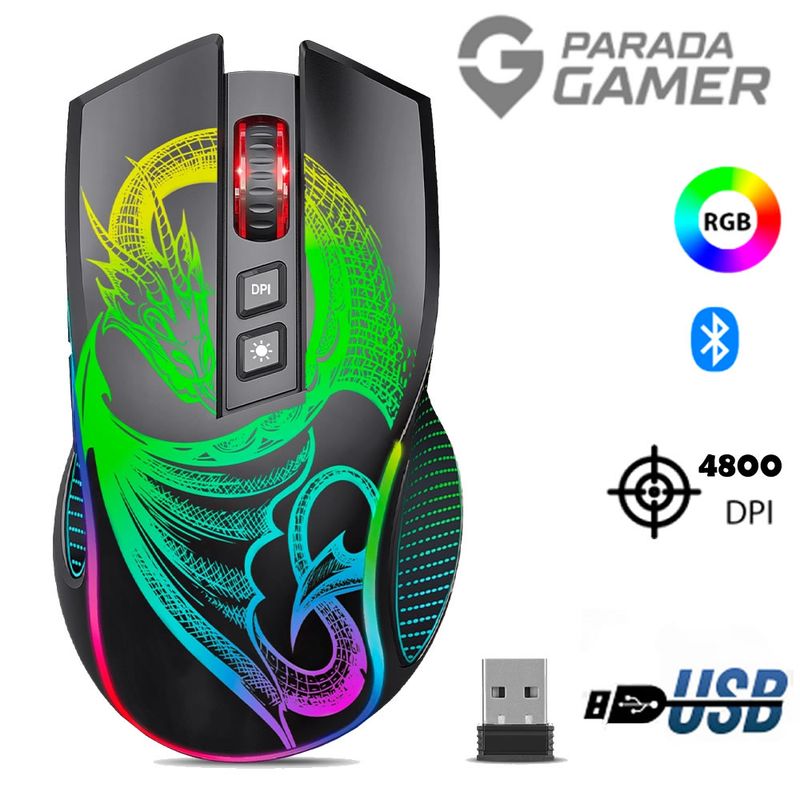 MICRONICS - MOUSE INALÁMBRICO BLUETOOTH RECARGABLE GAMER MIC GM806 -3M