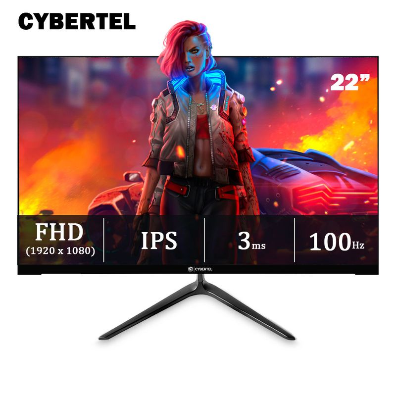 CYBERTEL - MONITOR GAMER BUSINESS CYB MF22FF-100 22 FHD 1920x1080 100Hz CYBERTEL