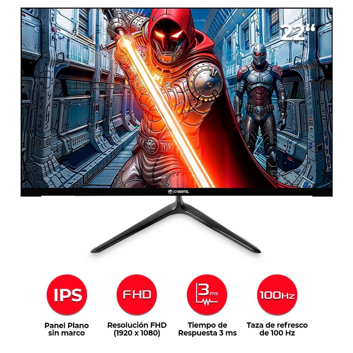 CYBERTEL - MONITOR GAMER BUSINESS CYB MF22FF-100 22 FHD 1920x1080 100Hz CYBERTEL