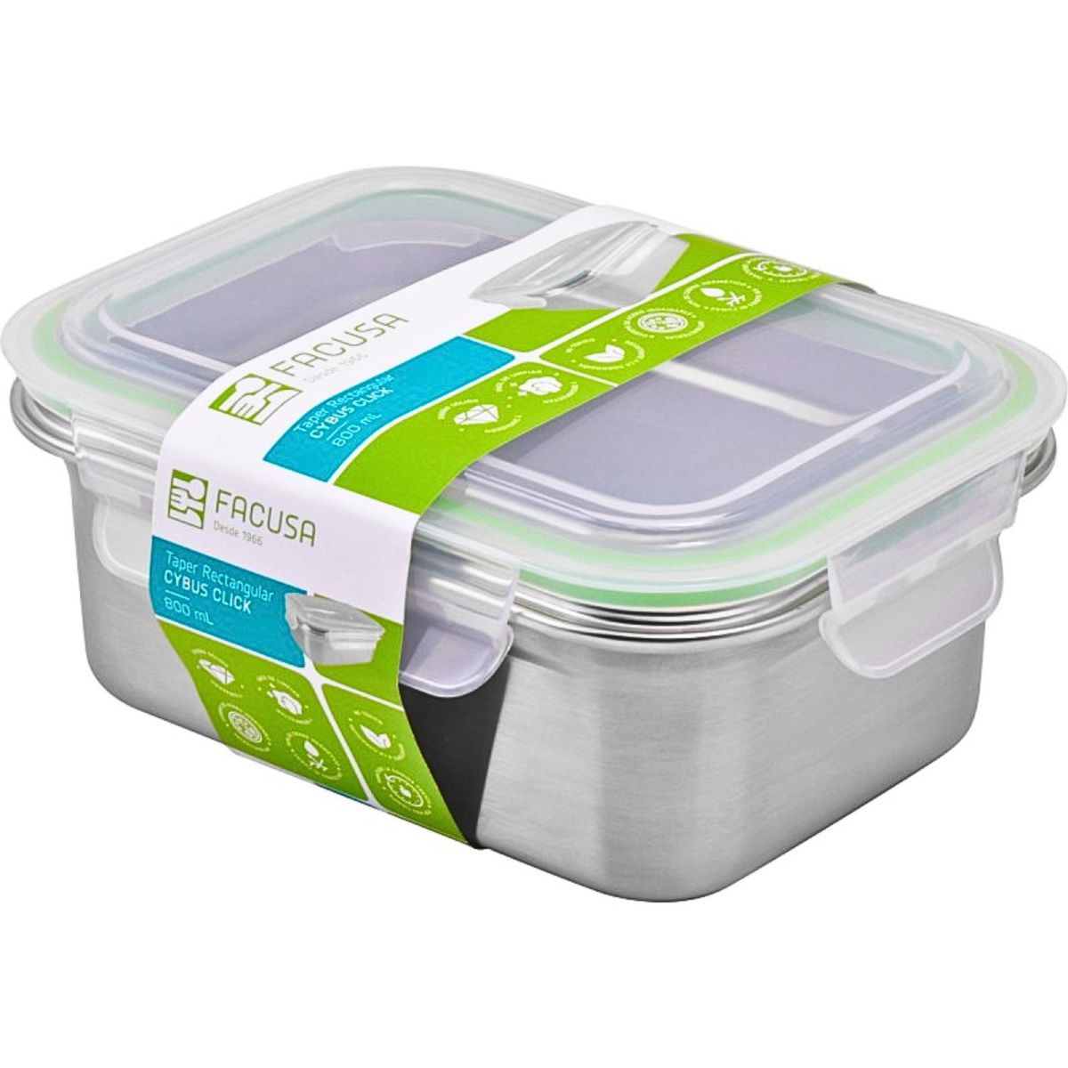 FACUSA - Taper Cybus Click Rectangular 800Ml - Facusa