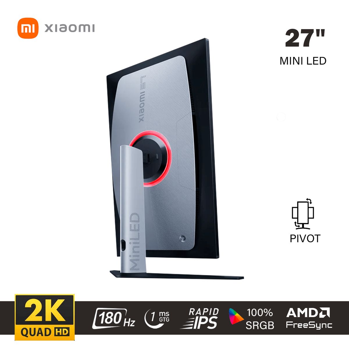 XIAOMI - MONITOR GAMING MINI LED G Pro 27i 2k 180hz IPS RAPID