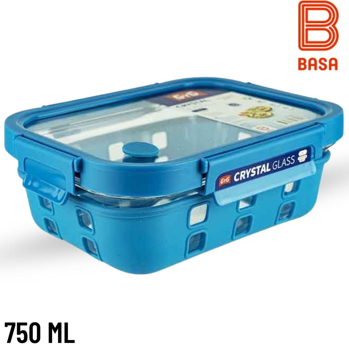 BASA - Taper Crystal Glass Cuadrado Con Funda Y Válvula 750 ML- BASA