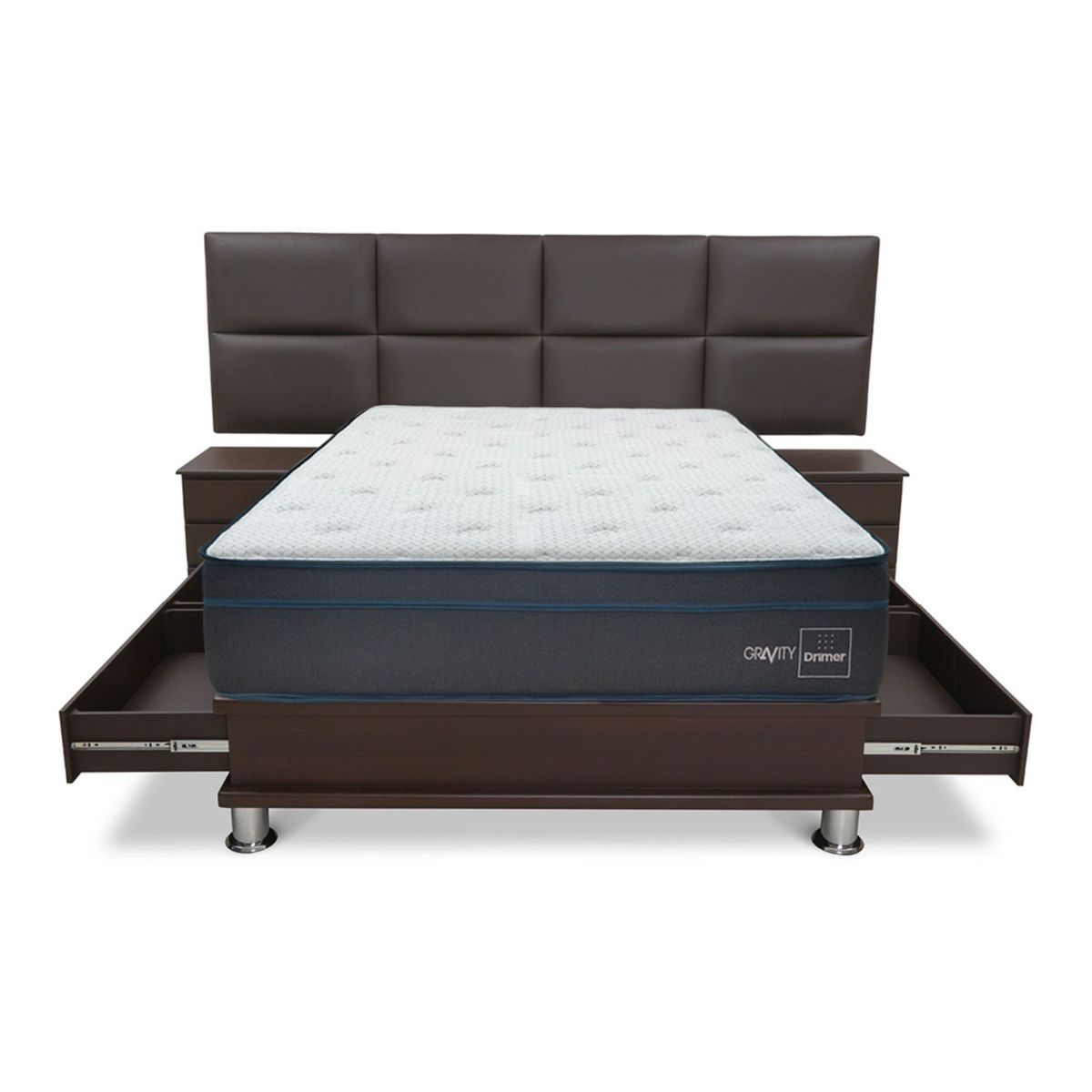 DRIMER - Dormitorio con Cajones Gravity Sofia 2 Plz + 2 Almohadas
