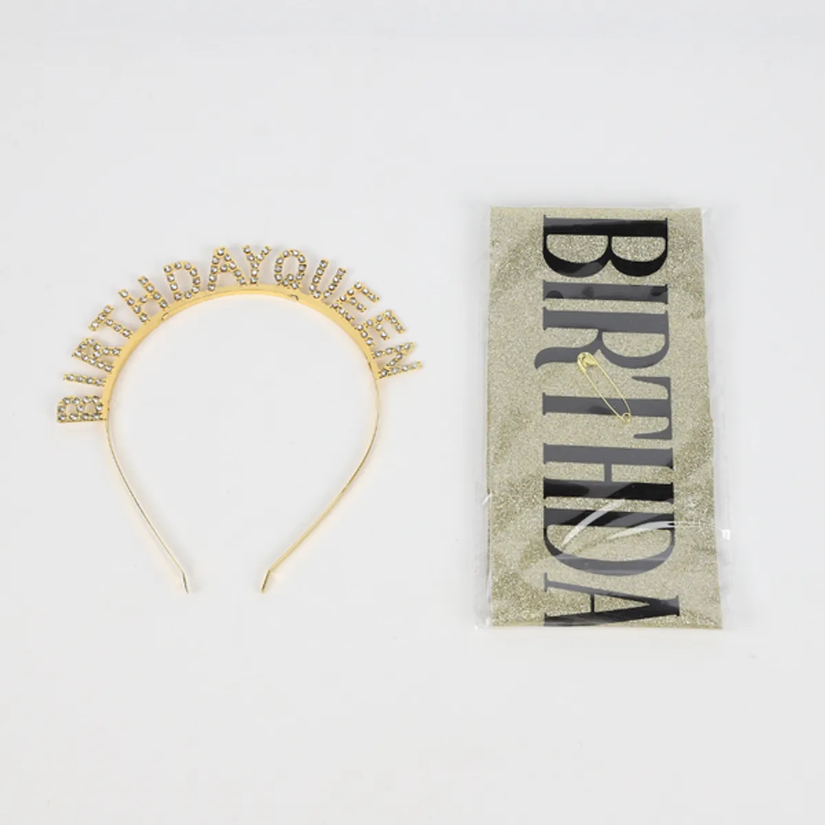 PIA COPELLO STORE - Kit Birthday Queen Vincha y Cinto Dorado